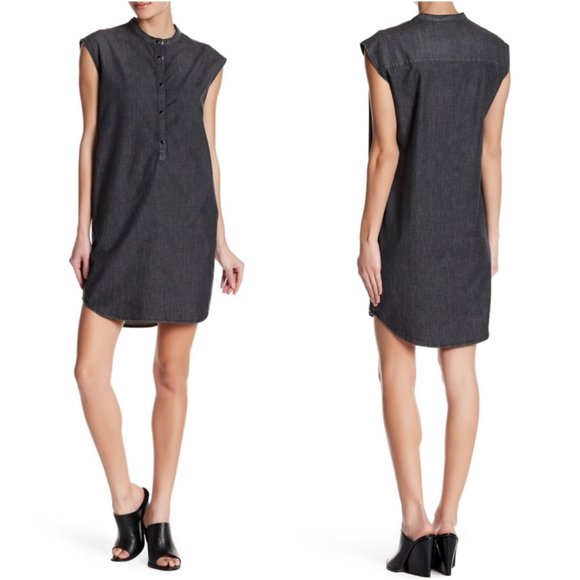 The Kooples Denim Gray Washed Dress - Picture 2 of 15